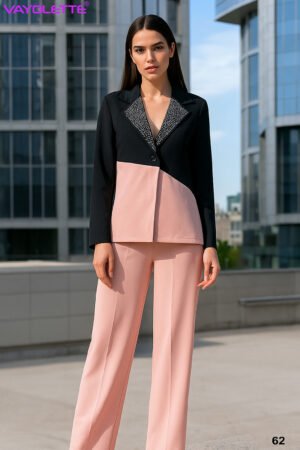 Shop 62 Co-ord Set with stone-coated collar in 5 colours. Wholesale 5pcs bunch, perfect for retailers, boutiques & distributors. Order bulk online.