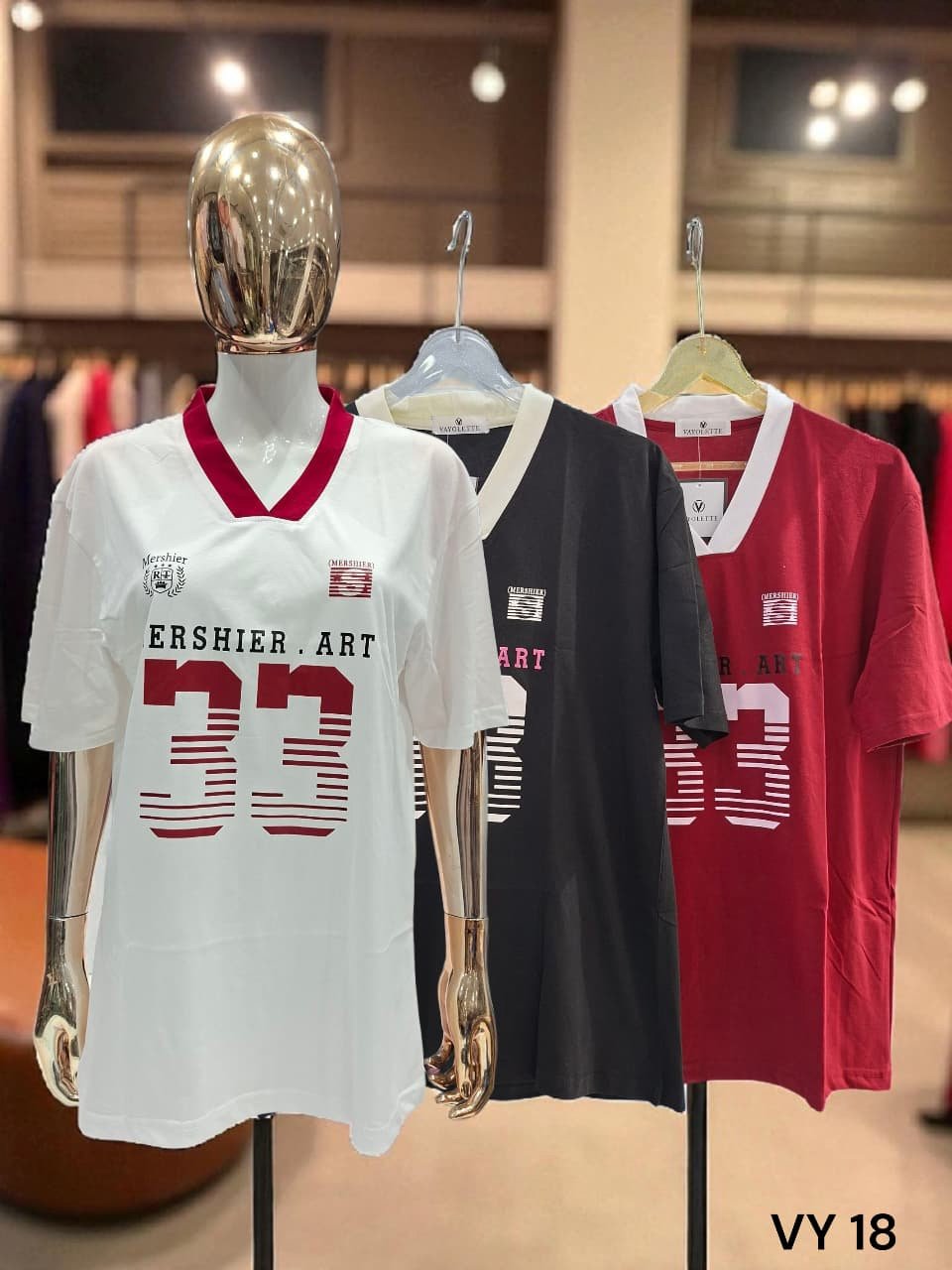 VY 18 Stylish Women’s T-Shirt | Wholesale 6pcs Bunch in Assorted Colours - Image 2