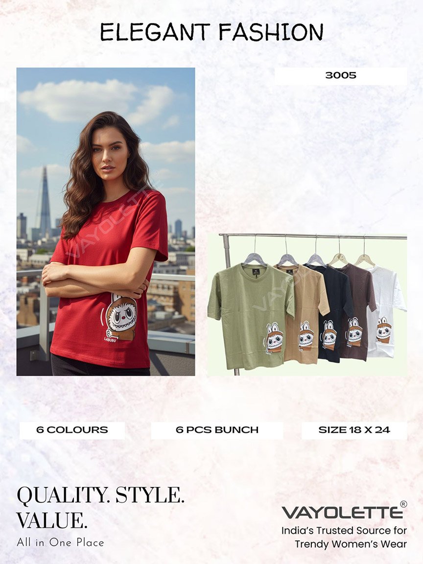 printed women t-shirt bulk, women casual tee supplier, graphic cotton t-shirt for women