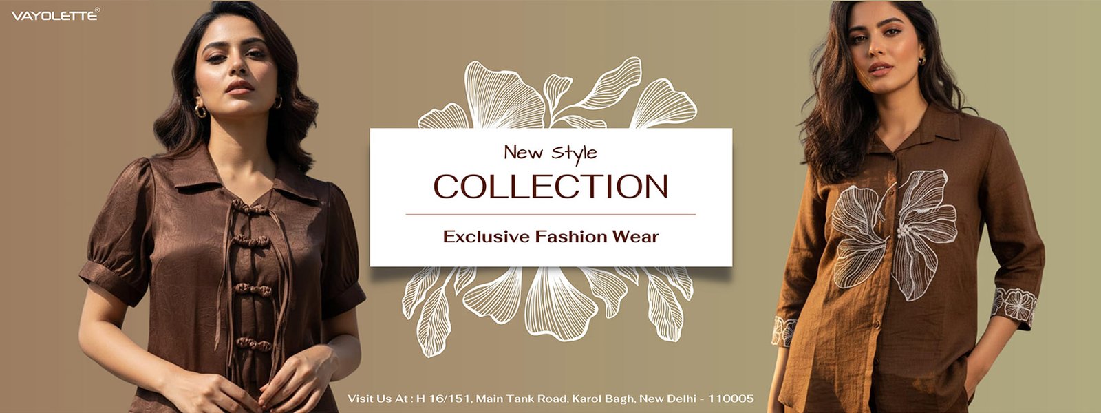 Vayolette women’s fashion wholesaler and manufacturer in Delhi India showcasing new style exclusive women clothing collection in Karol Bagh Tank Road