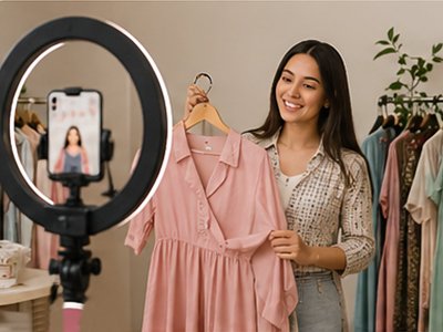 Instagram fashion seller showcasing women s clothing through social media