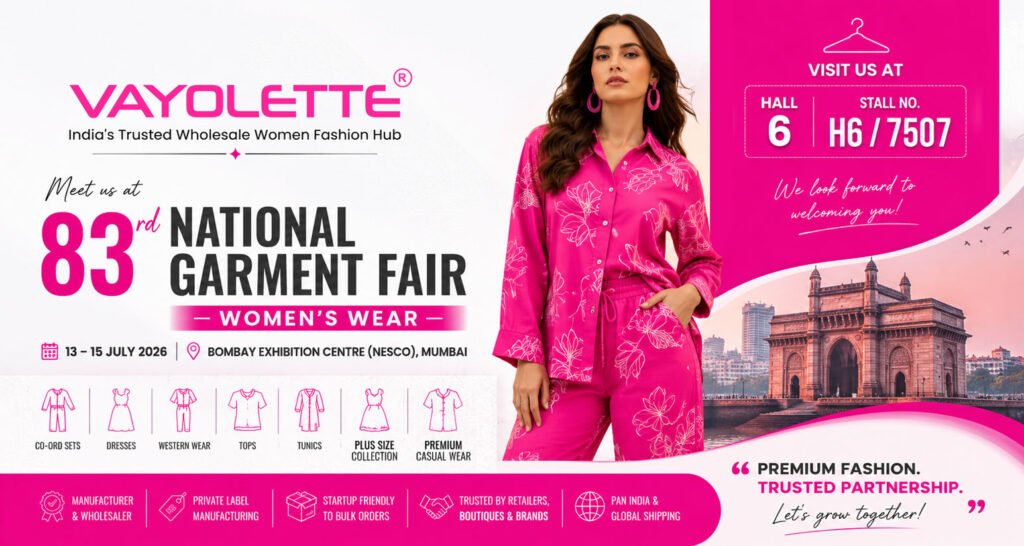 Meet Vayolette at 83rd National Garment Fair 2026 Mumbai | Women’s Wear Manufacturer