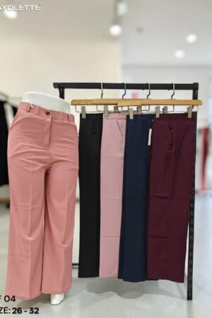 Women's Wide Leg Trousers Wholesale AF-04 Available in 5 Colours Sizes 26-32