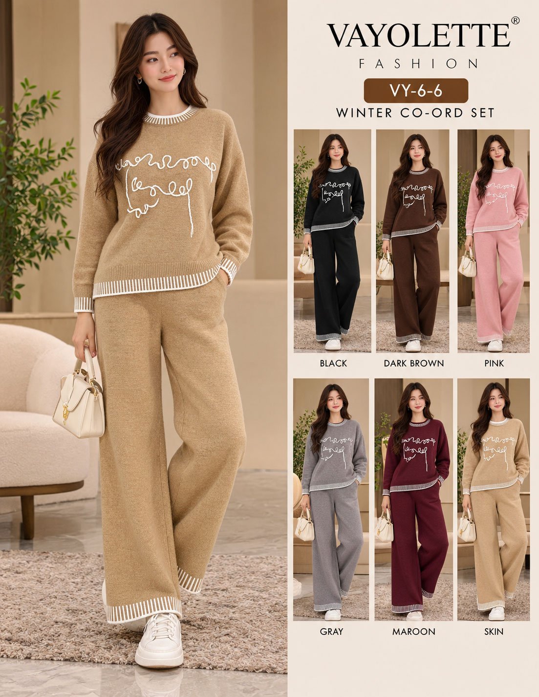 Wholesale Women's Co-ord Set - Vayolette